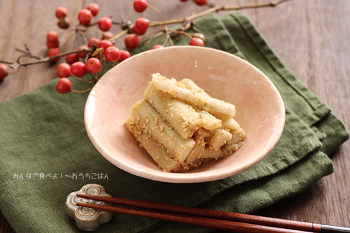 叩きごぼうの胡麻酢和え