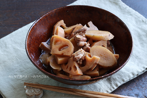 ごぼうとれんこんの煮物